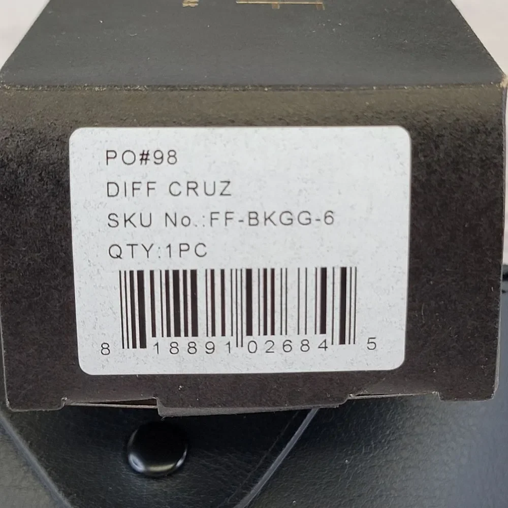 NIB Diff Cruz Black Grey Gradient Sunglasses FK-BKGG-6